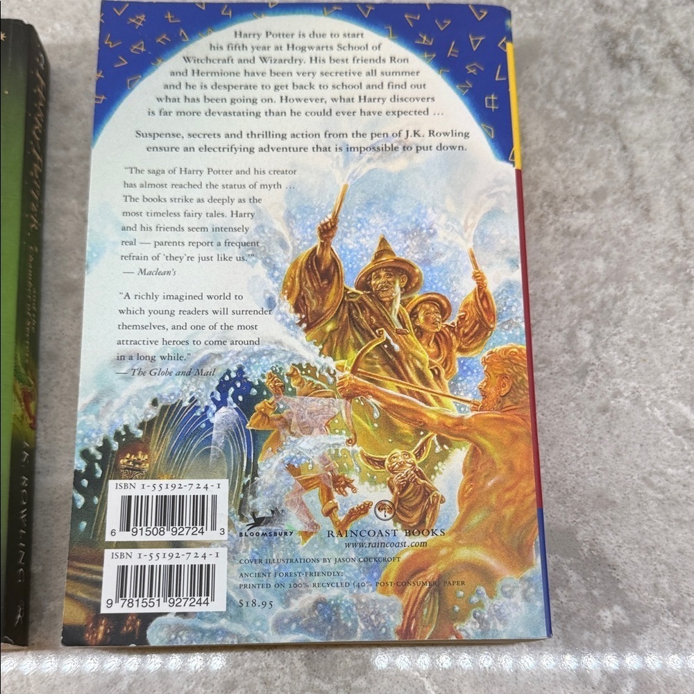 Lot of Harry Potter Books Plus Wizard wand in box J.K. Rowling. Like New! - Picture 5 of 9